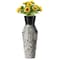 Uniquewise Trumpet Classic Style Straight Designed Table Vase for Entryway Dining or Living Room, Ceramic Black QI004037 - alternate 1